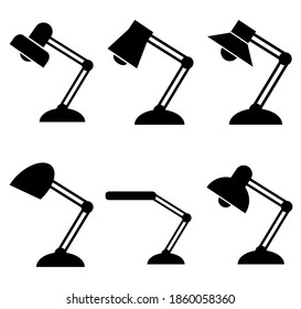 Icono de lámpara de mesa, logotipo aislado en fondo blanco