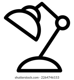 icono de lámpara de mesa o logotipo símbolo de signo aislado ilustración vectorial - iconos vectoriales de estilo negro de alta calidad
