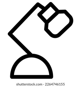 icono de lámpara de mesa o logotipo símbolo de signo aislado ilustración vectorial - iconos vectoriales de estilo negro de alta calidad
