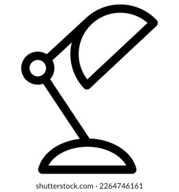 icono de lámpara de mesa o logotipo símbolo de signo aislado ilustración vectorial - iconos vectoriales de estilo negro de alta calidad
