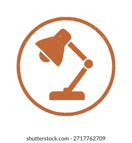 Vector del sello del logotipo de la lámpara de mesa sobre fondo blanco
Icono de sello de Vector