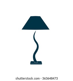 Table lamp icon midnight blue color on white background vector illustration 