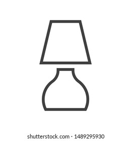 Table lamp icon. Minimalistic image. Vector on a white background.