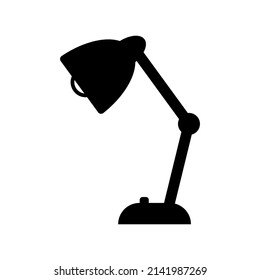 Table lamp icon. Modern balanced or floating arm desktop lamp. Vector Illustration