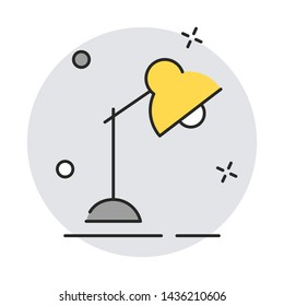 Table lamp icon. Modern flat design style. Vector simple illustration icon for web site page, marketing, mobile app, design element on white background