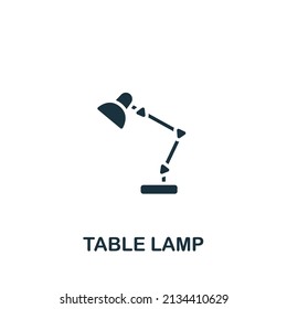 Table Lamp icon. Monochrome simple Table Lamp icon for templates, web design and infographics