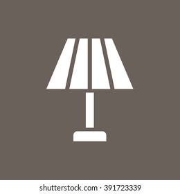 Table Lamp Icon on Dark Gray Color. Eps-10.