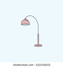 Table Lamp Icon on white background