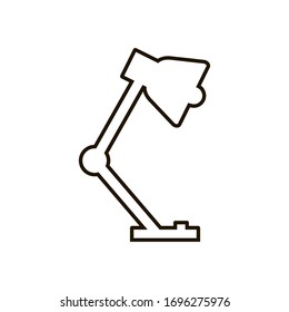 Tischlampensymbol auf weißem Hintergrund. Vektorillustration, Abbildung EPS10.