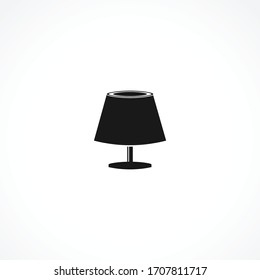 Symbol einer Tischlampe. Lampensymbol auf weißem Hintergrund für Web und Mobile