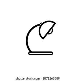 Icono de la lámpara de tabla sobre fondo blanco. Ilustración vectorial en diseño de dibujos animados planos. 