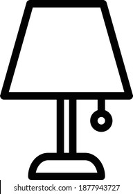 Table lamp icon on a white background in EPS format