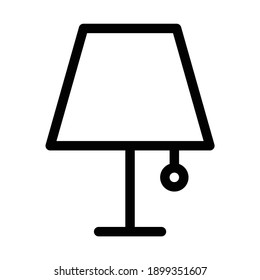 Table lamp icon on white background in EPS format
