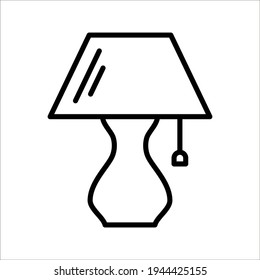 Tischlampe Symbol auf weißem Hintergrund. farbeditierbar