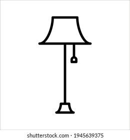 Tischlampe Symbol auf weißem Hintergrund. farbeditierbar