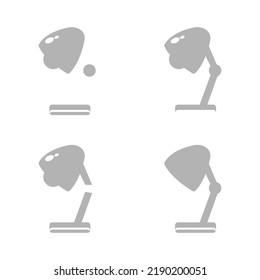table lamp icon on a white background, vector illustration