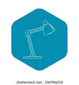 Table lamp icon. Outline illustration of table lamp vector icon for web