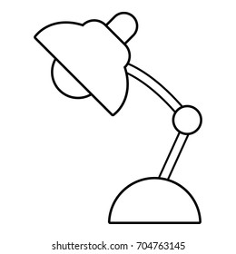 Table lamp icon. Outline illustration of table lamp vector icon for web