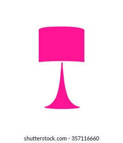 table lamp icon pink on white background vector illustration 