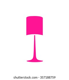 table lamp icon pink on white background vector illustration 