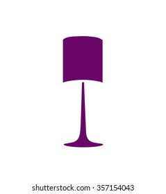 table lamp icon purple on white background vector illustration 