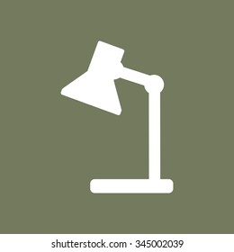 The table lamp icon. Reading-lamp and lighting, illumination, light symbol. Flat Vector  