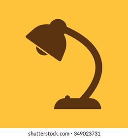 The table lamp icon. Reading-lamp and lighting, illumination, light symbol. Flat Vector illustration