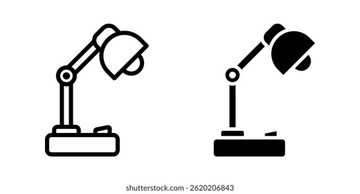 table lamp icon set. for mobile concept and web design on white background