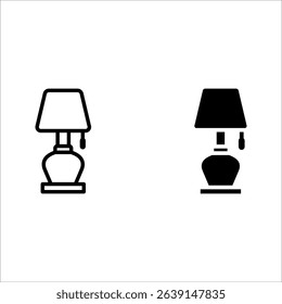 table lamp icon set. for mobile concept color editable