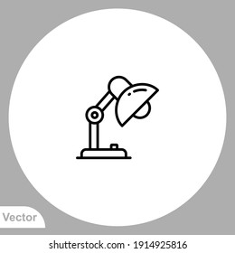 Table lamp icon sign vector,Symbol, logo illustration for web and mobile