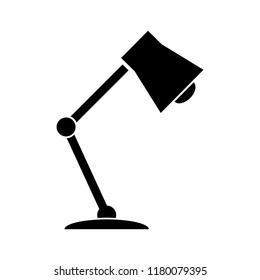 Table lamp icon, silhouette, logo on white background