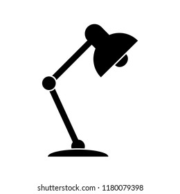 Table lamp icon, silhouette, logo on white background