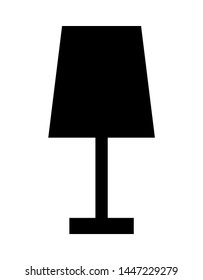 Table lamp icon silhouette. Simple vector illustration 
isolated on white background.