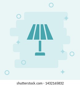 Table Lamp Icon. Simple icon, blue colored icon illustration.