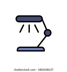 Table. Lamp icon. Simple color with outline vector elements of cabinet accessories icons for ui and ux, website or mobile application