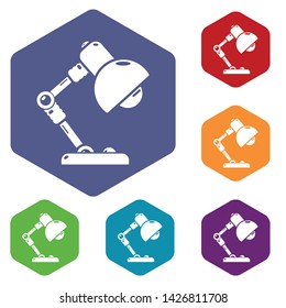 Table lamp icon. Simple illustration of table lamp vector icon for web