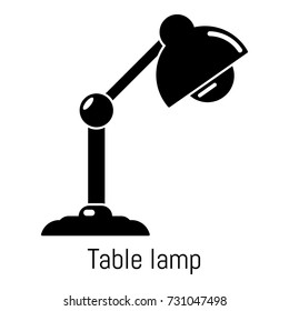Table lamp icon. Simple illustration of table lamp vector icon for web