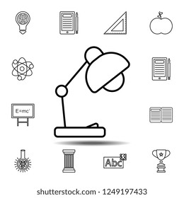 Table lamp icon. Simple outline vector element of education set icons for UI and UX, website or mobile application