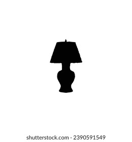 Table lamp icon. Simple style furniture company poster background symbol. Table lamp brand logo design element. Table lamp t-shirt printing. Vector for sticker.