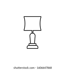 table lamp icon. Simple thin line, outline vector of web icons for ui and ux, website or mobile application