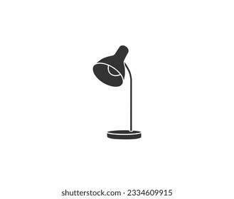 Table lamp icon, Symbol, logo illustration. silhouette desk lamp icon.Table Lamp silhouette, high quality vector.modern interiors room items standing lamps garish vector. isolated on white background.