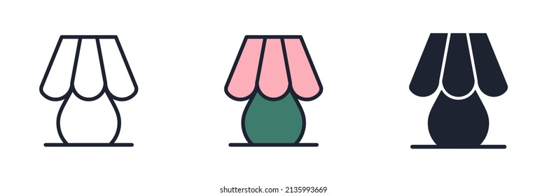 table lamp icon symbol template for graphic and web design collection logo vector illustration