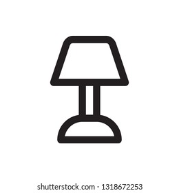 Table lamp icon in trendy outline style design. Vector graphic illustration. Editable vector stroke. EPS 10.