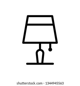 Table lamp icon vector