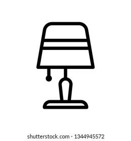 Table lamp icon vector