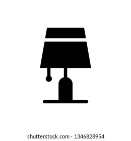 Table lamp icon vector