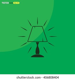 Table lamp Icon Vector.