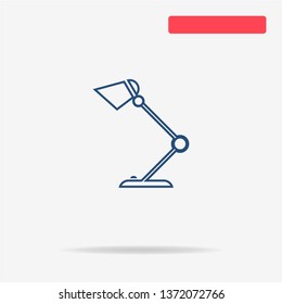 Table lamp icon. Vector concept illustration for design.