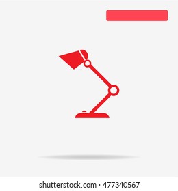 Table lamp icon. Vector concept illustration for design.