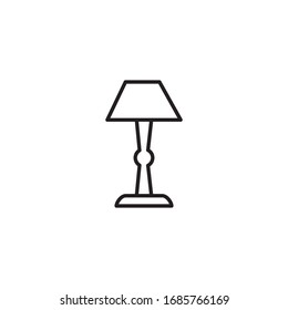 Table Lamp Icon Vector Design Template